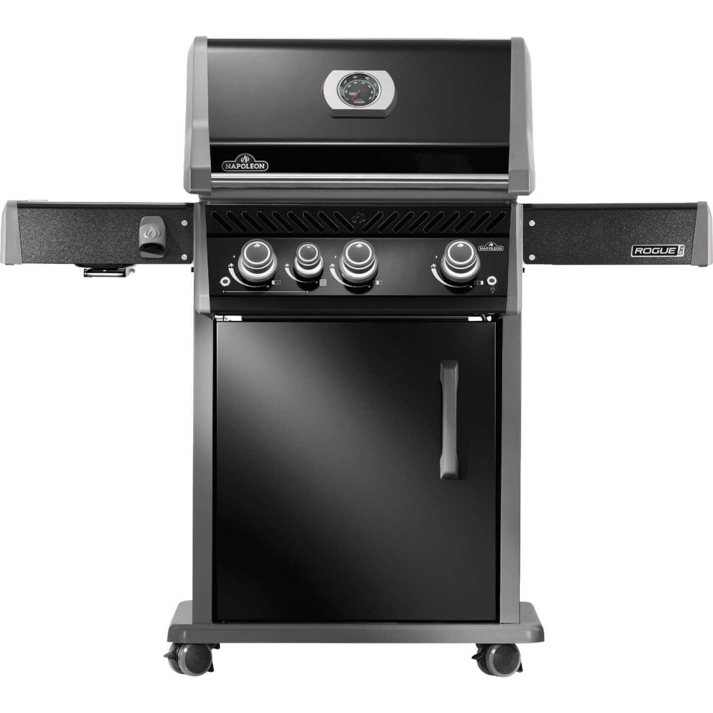 Napoleon Rogue Pro 425 3-Burner Natural Gas Grill with Infrared Side Burner, Black Image 1