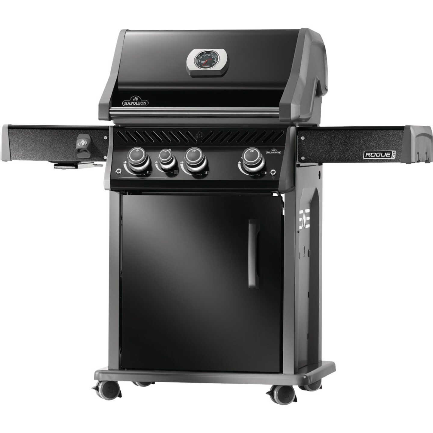 Napoleon Rogue Pro 425 3-Burner Natural Gas Grill with Infrared Side Burner, Black Image 4