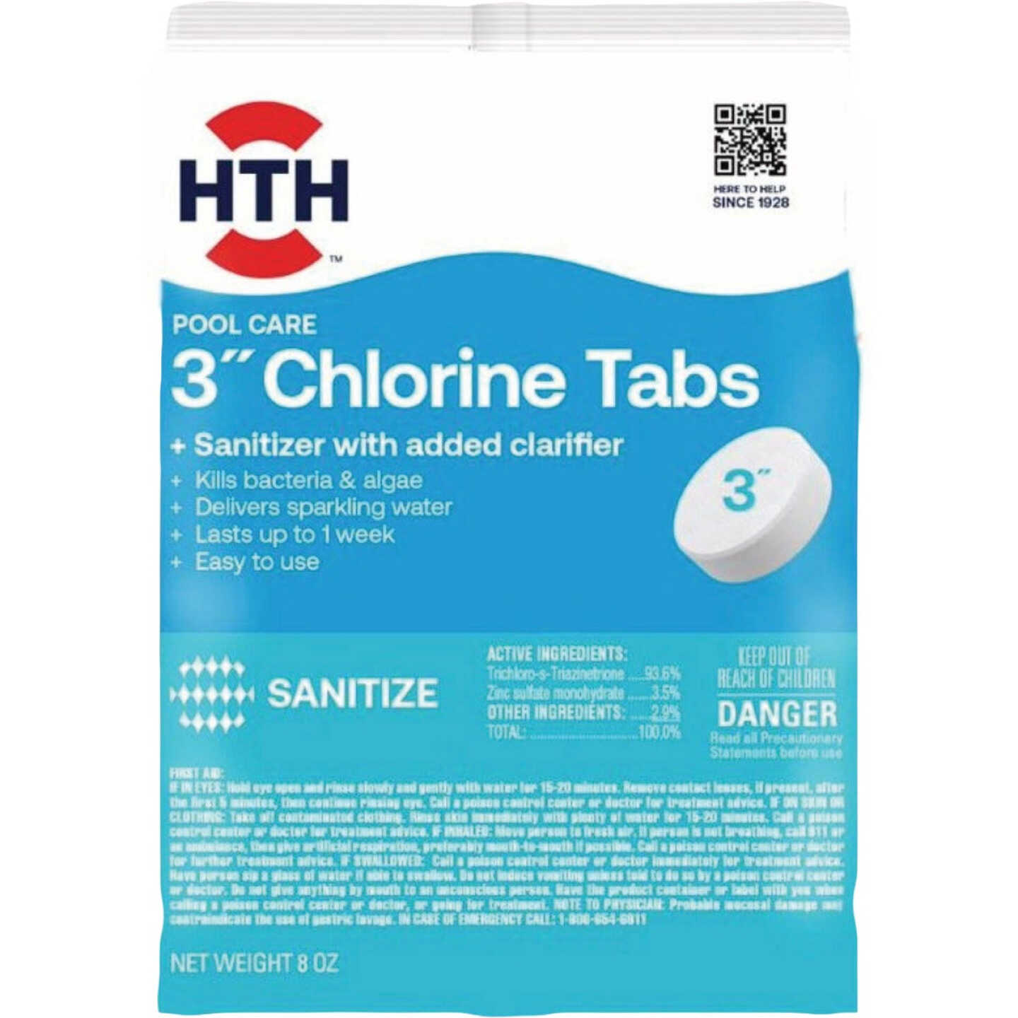 HTH Pool Care 3 In. 8 Oz. Chlorine Tabs Advanced Image 1