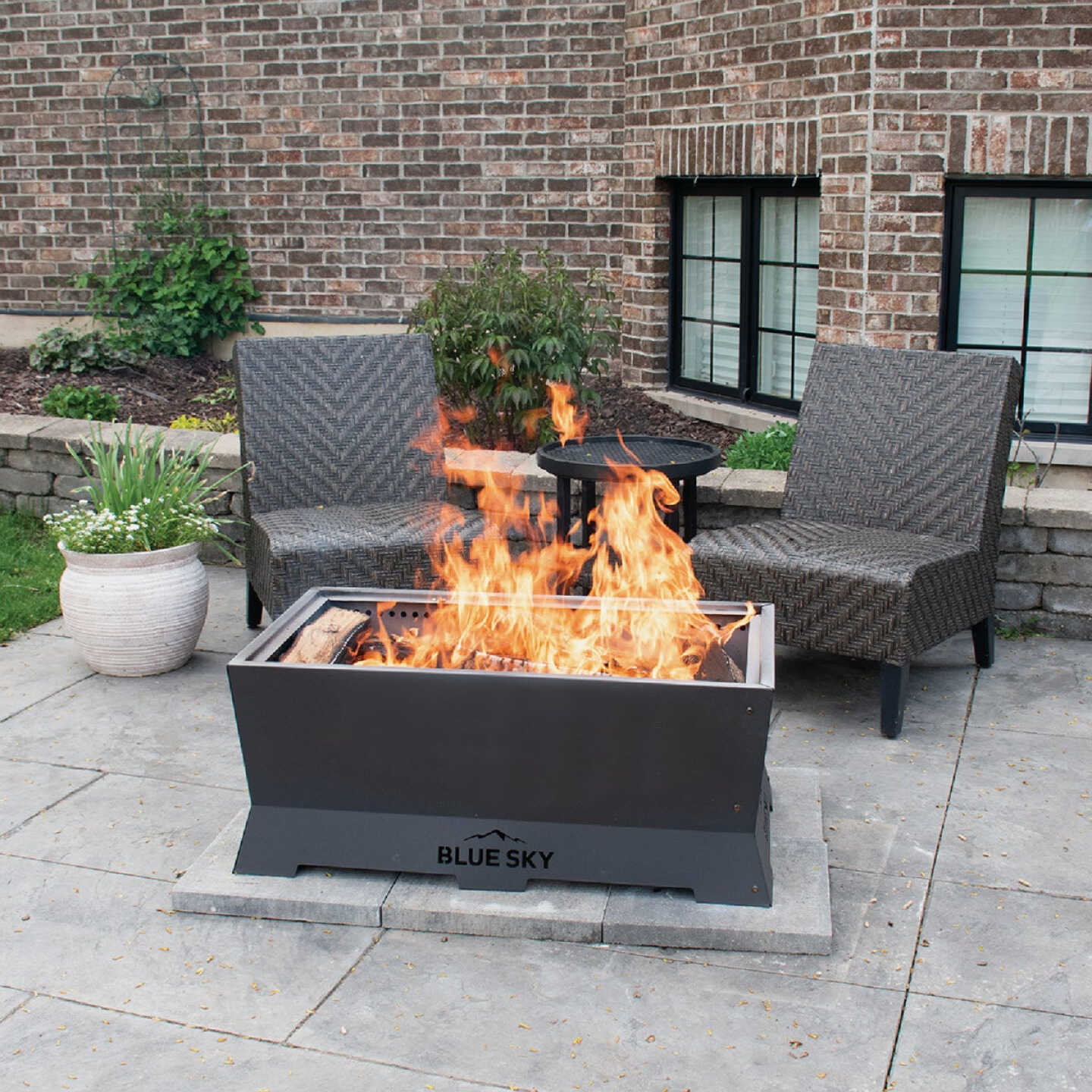 Blue Sky Peak 38 In. Rectangle Wood/Pellet Smokeless Fire Pit Image 3