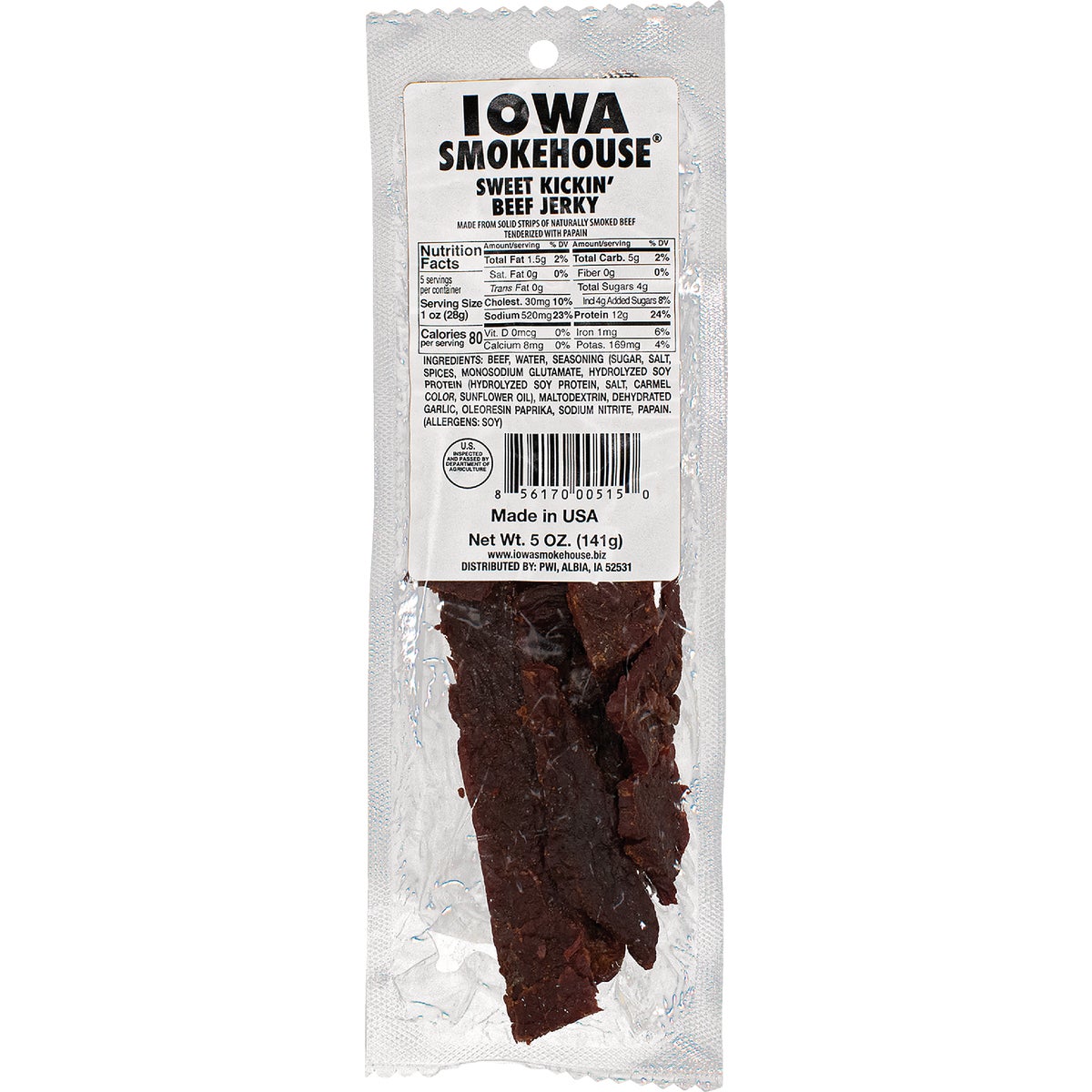 Iowa Smokehouse 5 Oz. Sweet Kickin' Beef Jerky