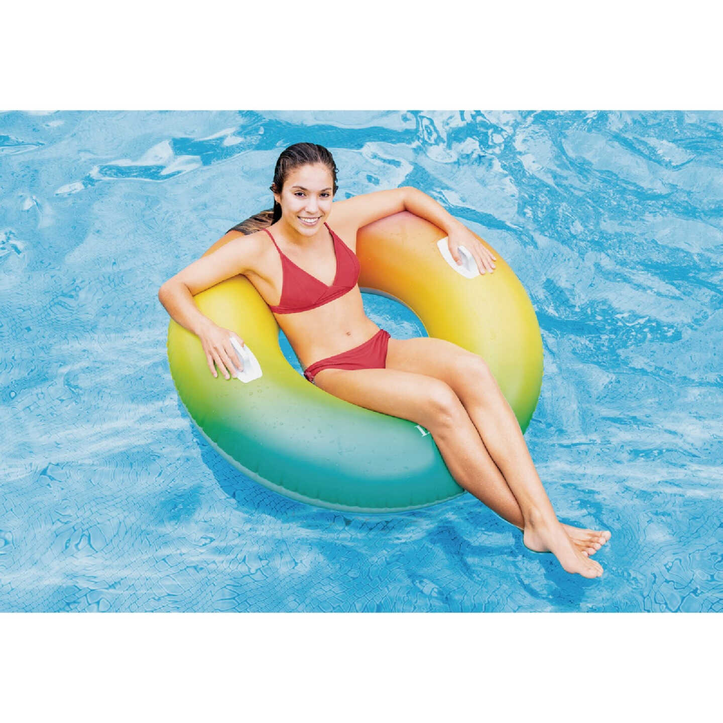 Intex 48 In. Rainbow Ombre Pool Tube Float Image 2