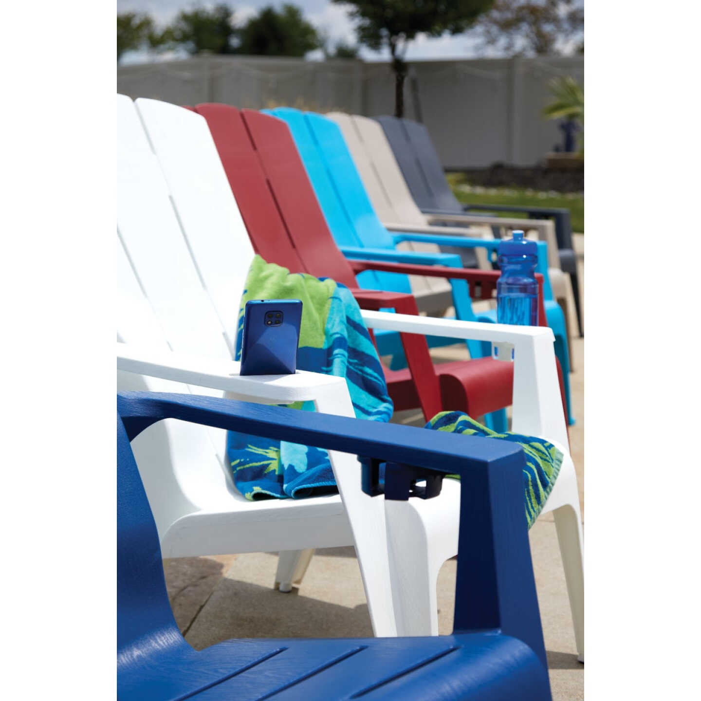 Gracious Living Flat Gray Deluxe Contour Adirondack Chair Image 4