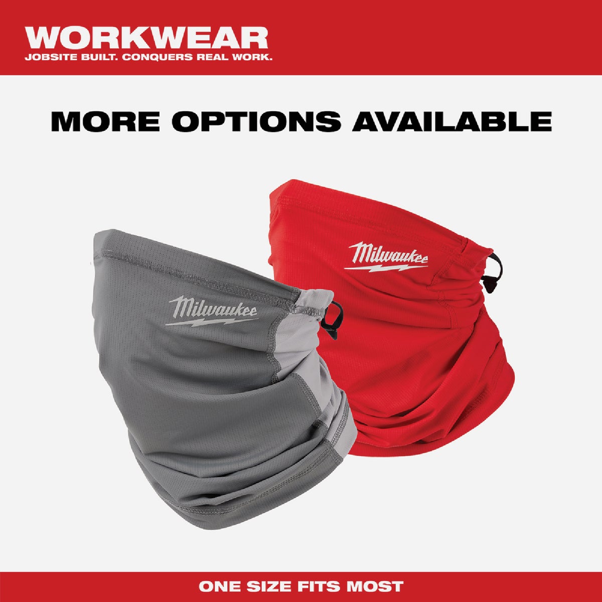 Milwaukee Workskin Washable Performance Neck Gaiter, Gray Image 2