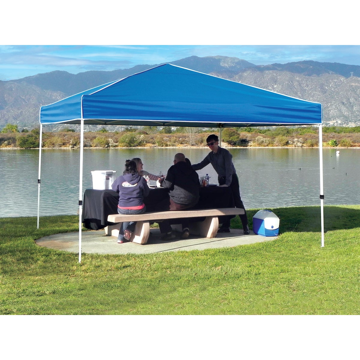 Z-Shade USA Everest 12 Ft. x 12 Ft. Blue Polyester Canopy Image 3