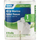 Camco RV & Marine 1-Ply Toilet Paper (4 Regular Rolls) Image 1