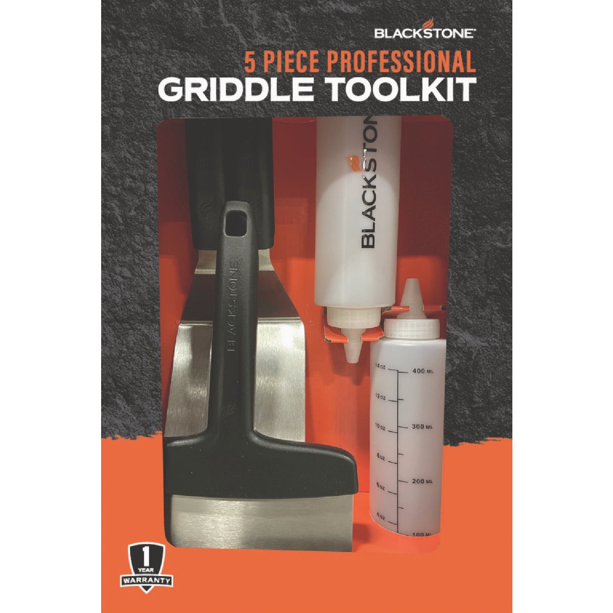 Blackstone Plastic Handle Stainless Steel Blade 5-Piece Griddle Tool Set Image 2