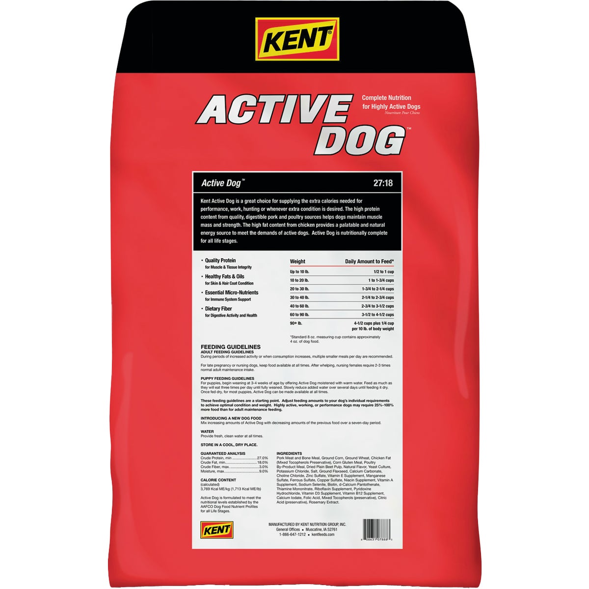 Kent Active Dog 40 Lb. Adult Dry Dog Food Image 2