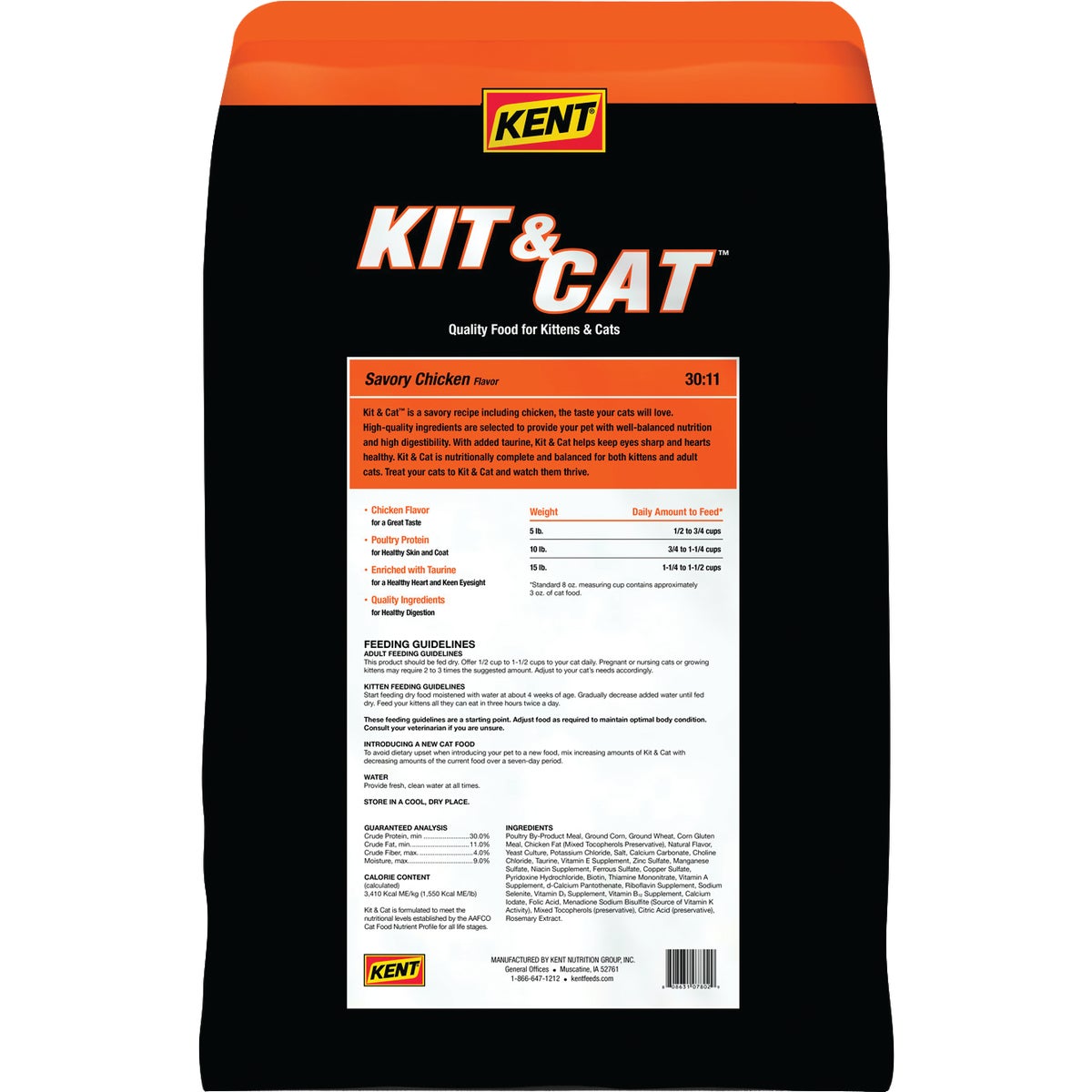 Kent Kit & Cat 20 Lb. All Ages Dry Cat Food Image 2