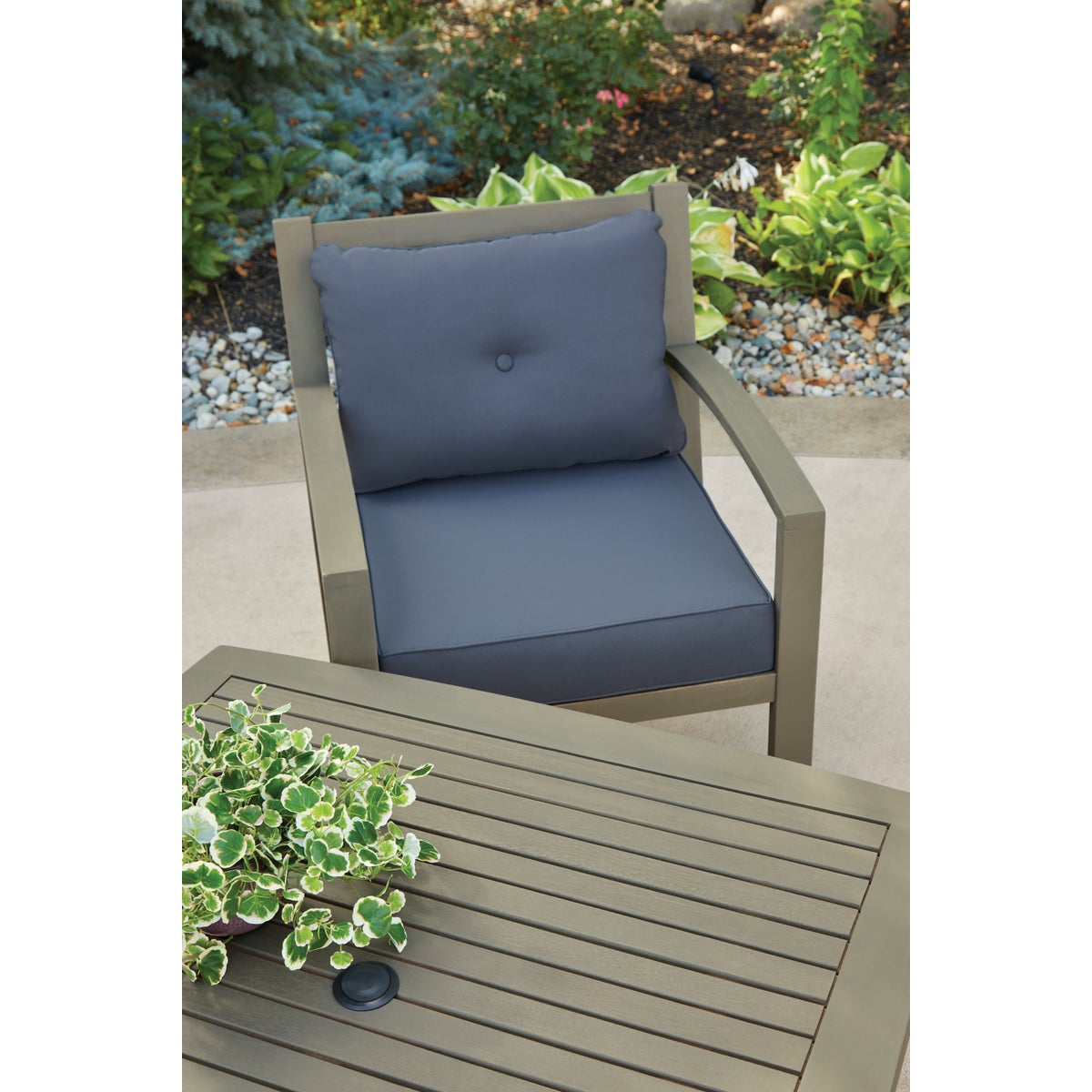 Outdoor Expressions 5-Piece Acacia Wood Chat Set Image 6