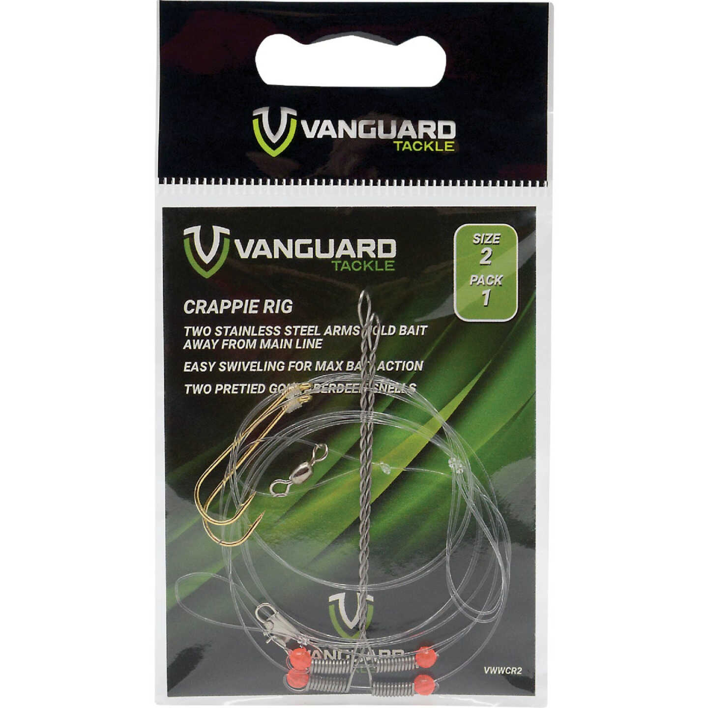 Vanguard Size 6 20 Lb. Crappie Rig Leader Hook Image 1