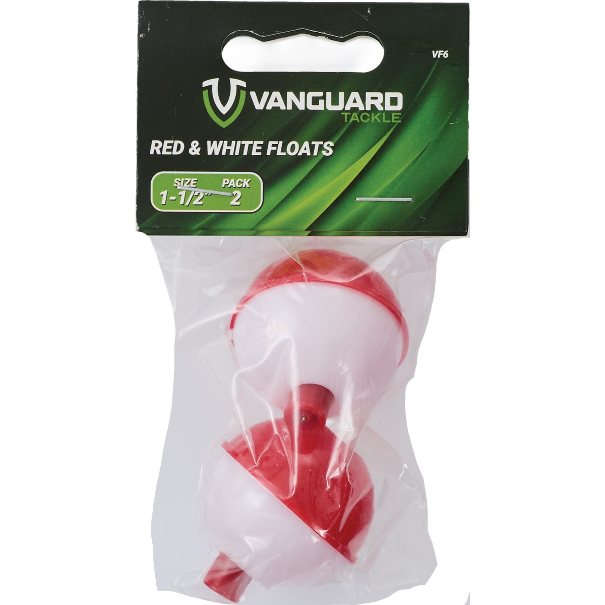Vanguard 1-1/2 In. Red & White Push-Button Fishing Bobber Float (2-Pack) Image 2