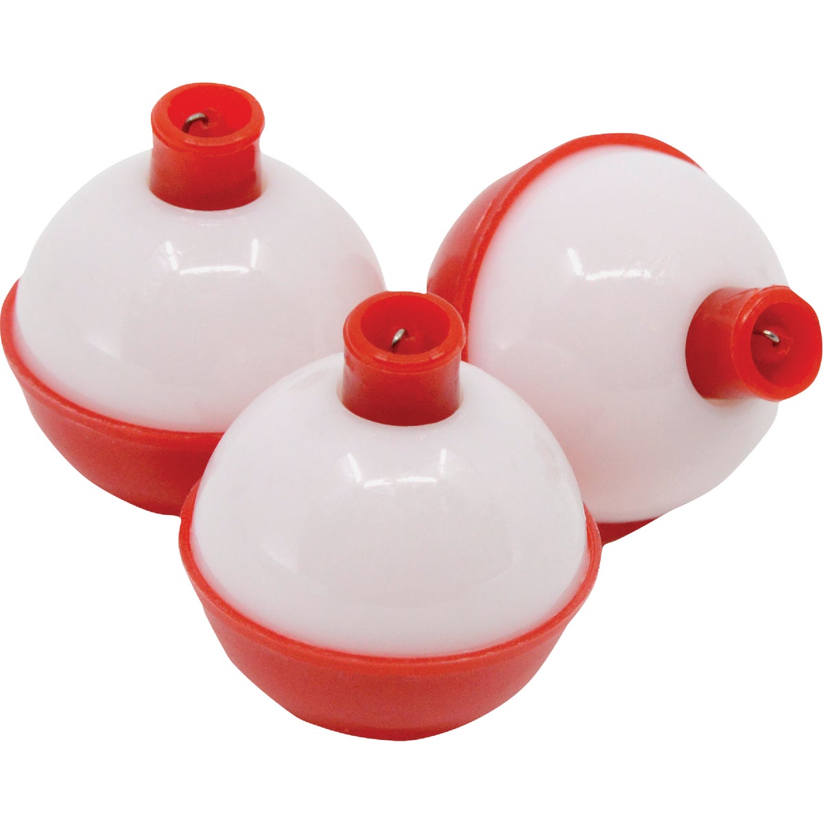 Vanguard 1-1/2 In. Red & White Push-Button Fishing Bobber Float (2-Pack)