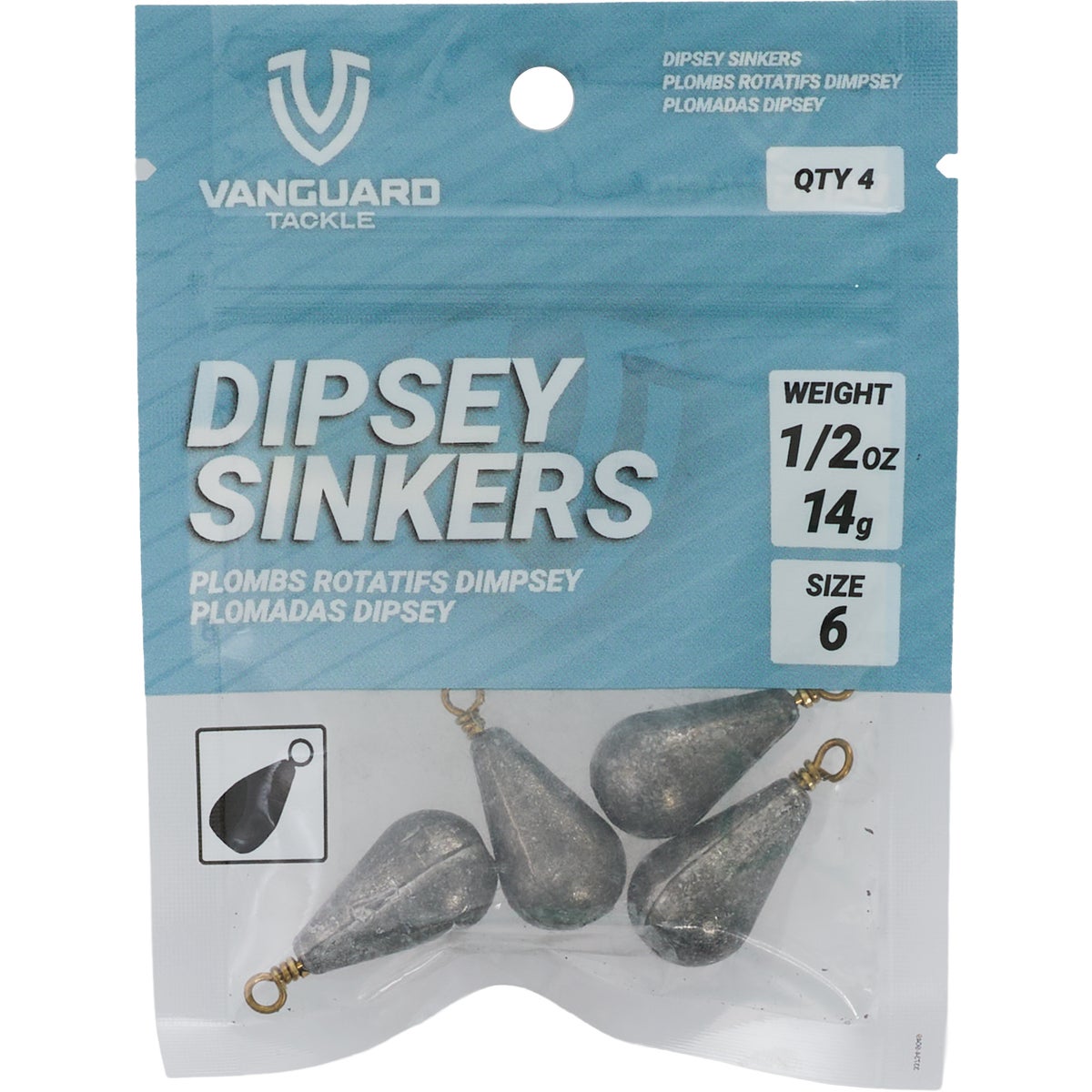Vanguard 1/2 Oz. Bass Casting Sinker (3-Pack) Image 2