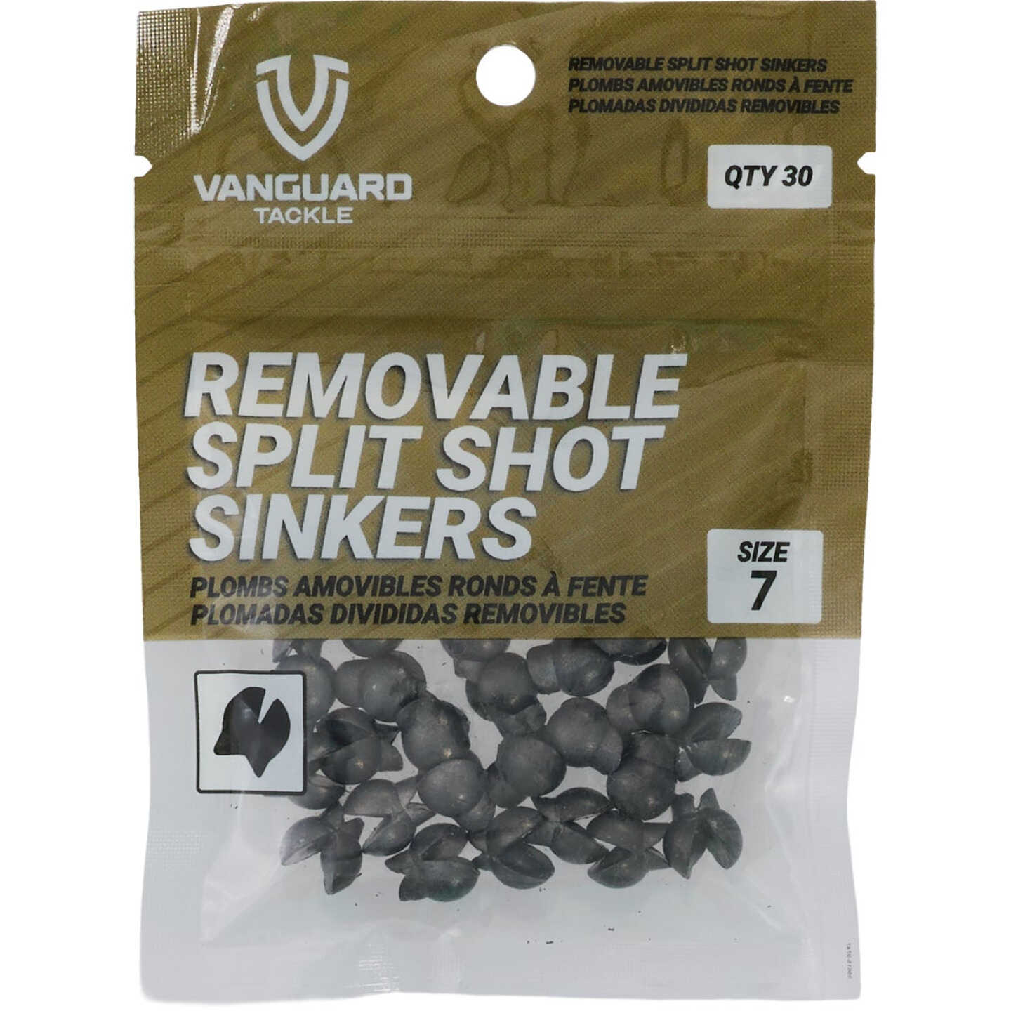 Vanguard Size 7 Removable Split Shot Sinker (30-Pack) Image 2