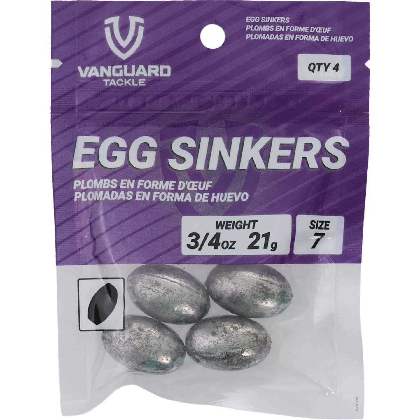 Vanguard Size 7 3/4 Oz. Egg Sinker (4-Pack) Image 2