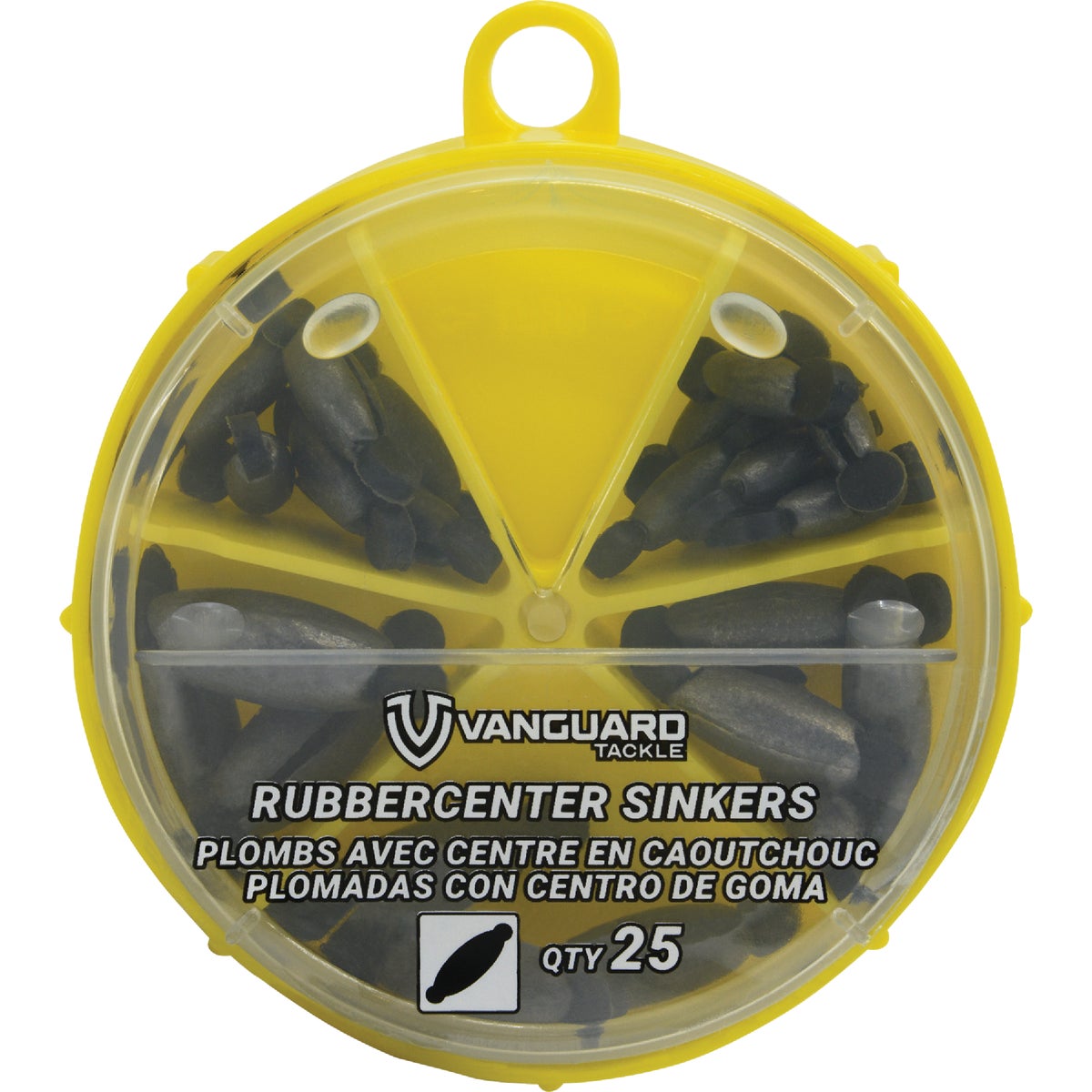 Vanguard 25-Piece Rubber Center Sinker Kit Assortment