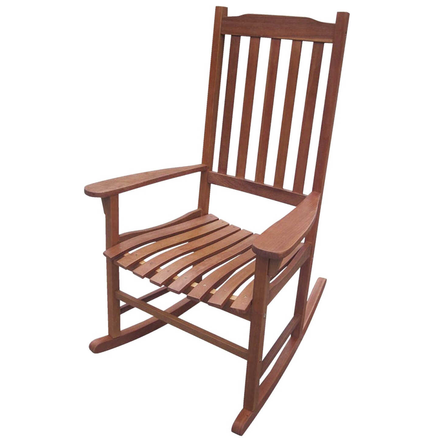 Northbeam Traditional Oil Stained Acacia Wood Porch Rocker Chair Image 1
