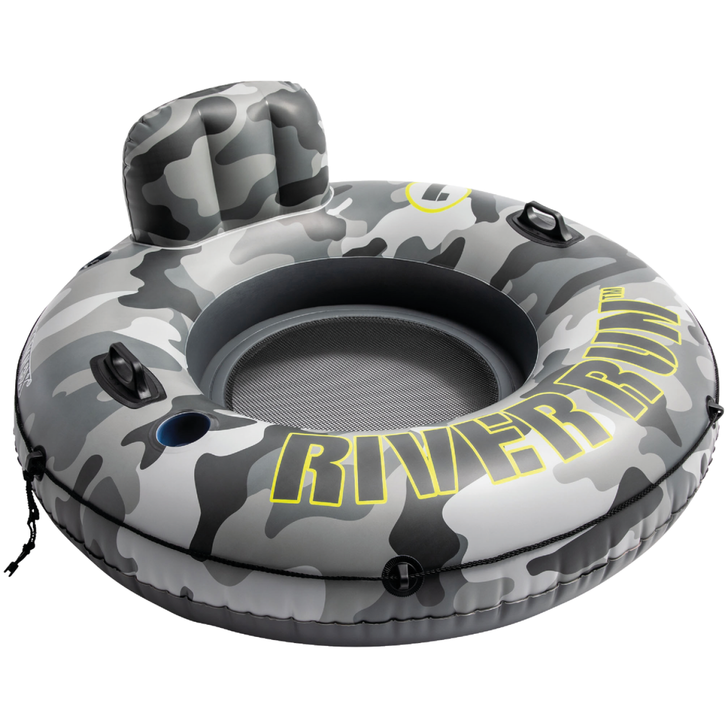 Intex River Run 53 In. Dia. Tube Float, Gray & Black Camo Image 1