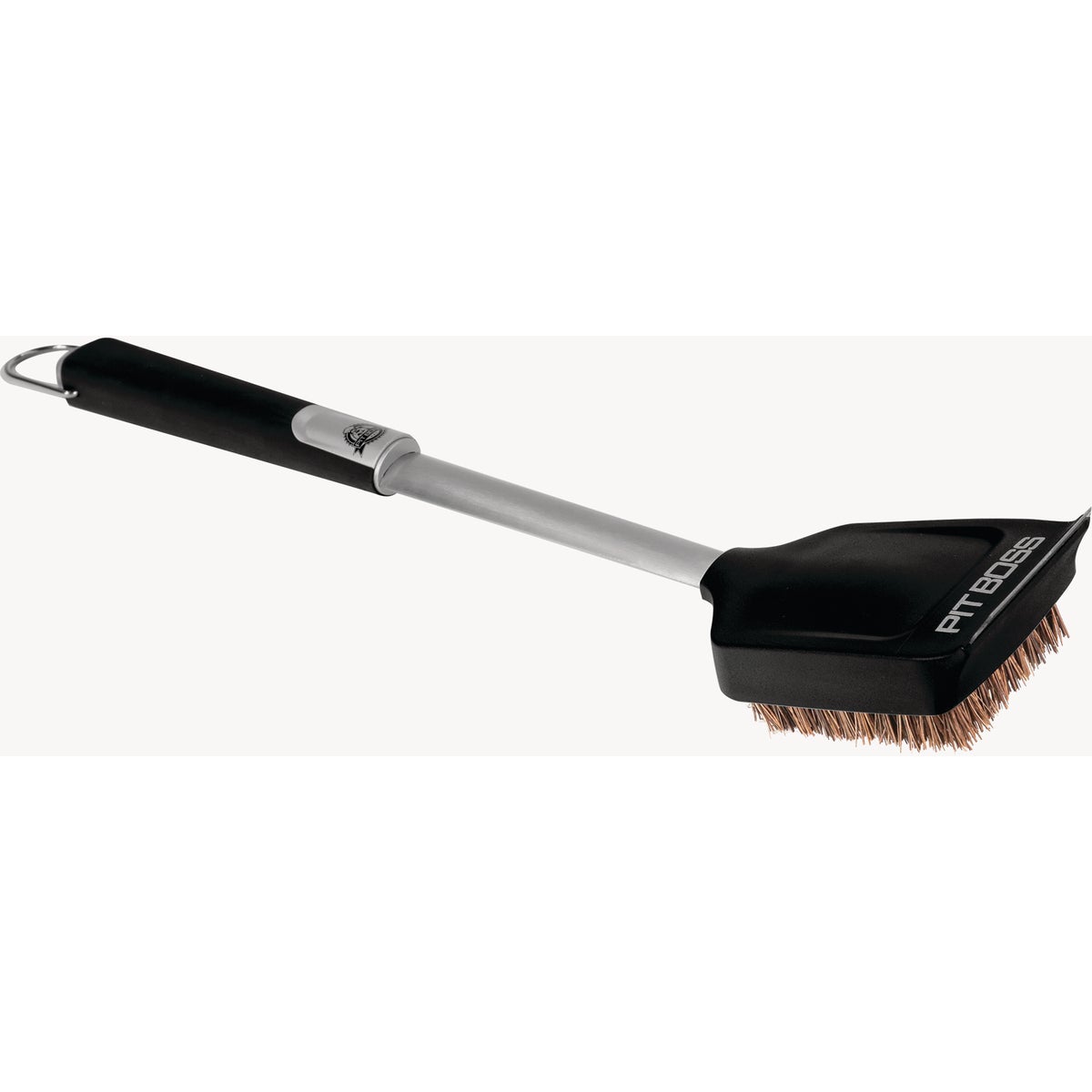 Pit Boss Pro Series 18.5 In. Natural Bristles Stainless Steel Palmyra Head Grill Cleaning Brush Image 1