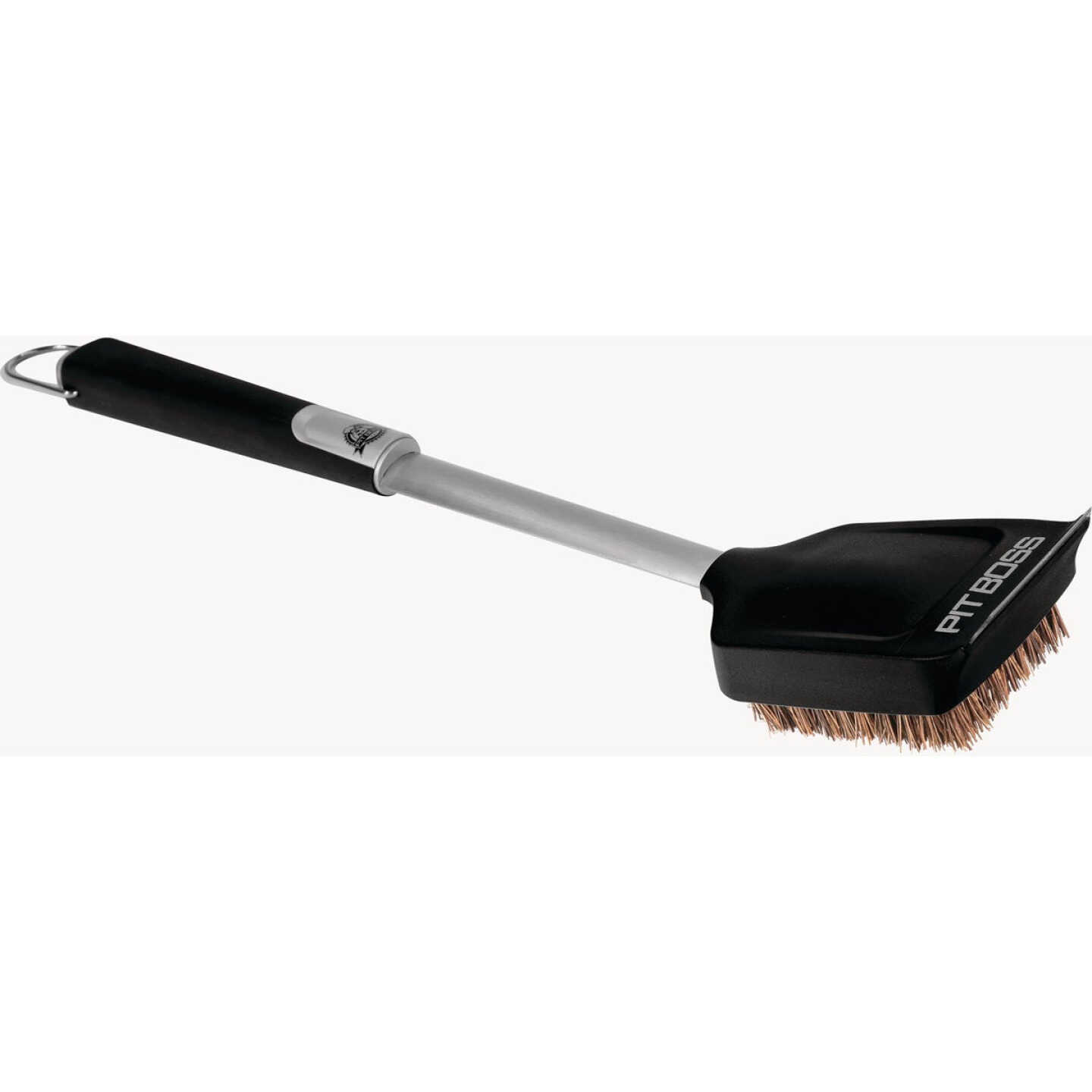 Pit Boss Pro Series 18.5 In. Natural Bristles Stainless Steel Palmyra Head Grill Cleaning Brush Image 1