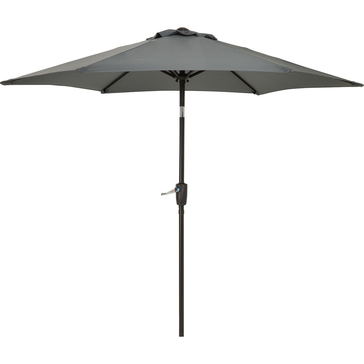 Outdoor Expressions 9 Ft. Aluminum Tilt/Crank Gray Patio Umbrella Image 1