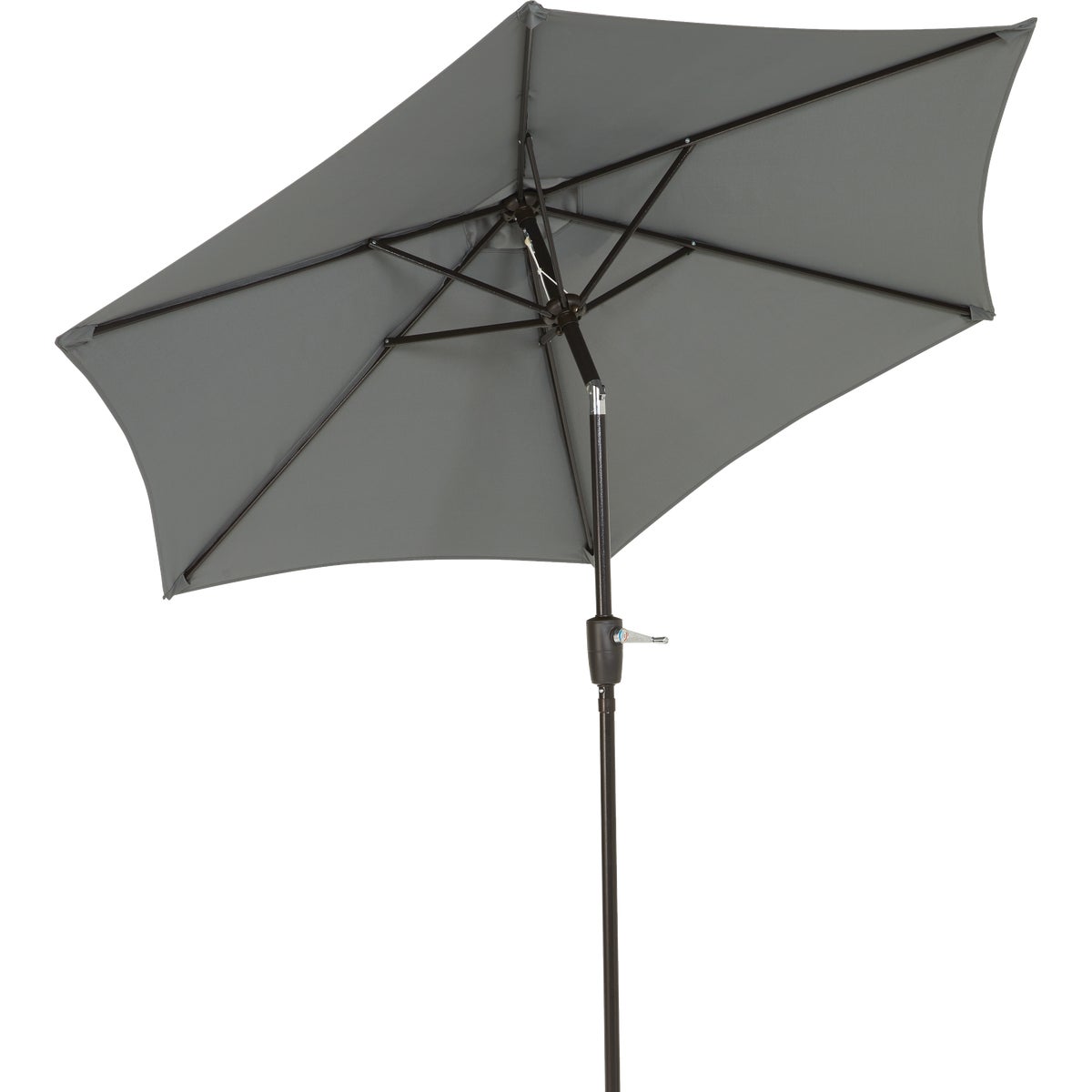 Outdoor Expressions 9 Ft. Aluminum Tilt/Crank Gray Patio Umbrella Image 3