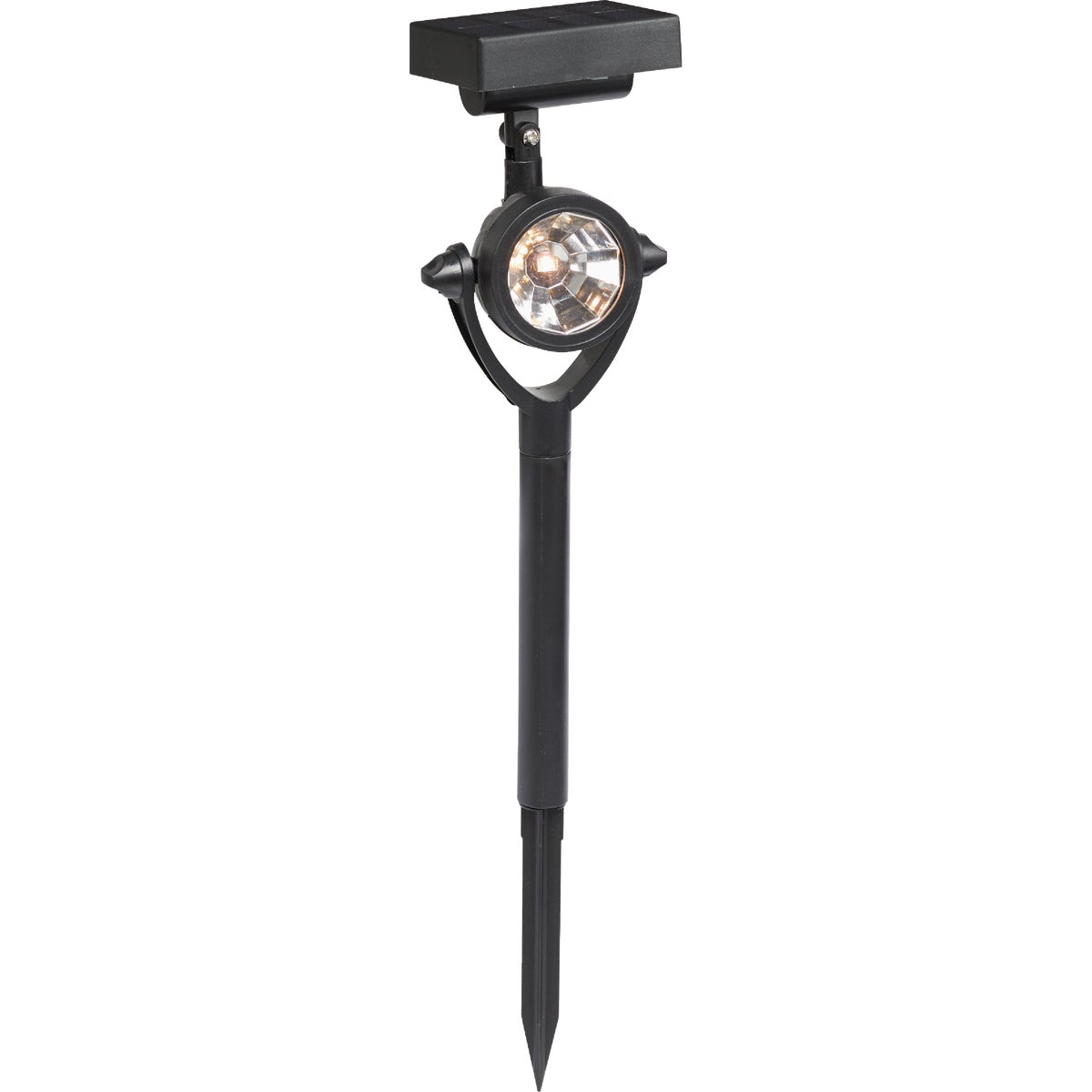 Black 10 Lm. Solar Stake Light with Adjustable Solar Panel