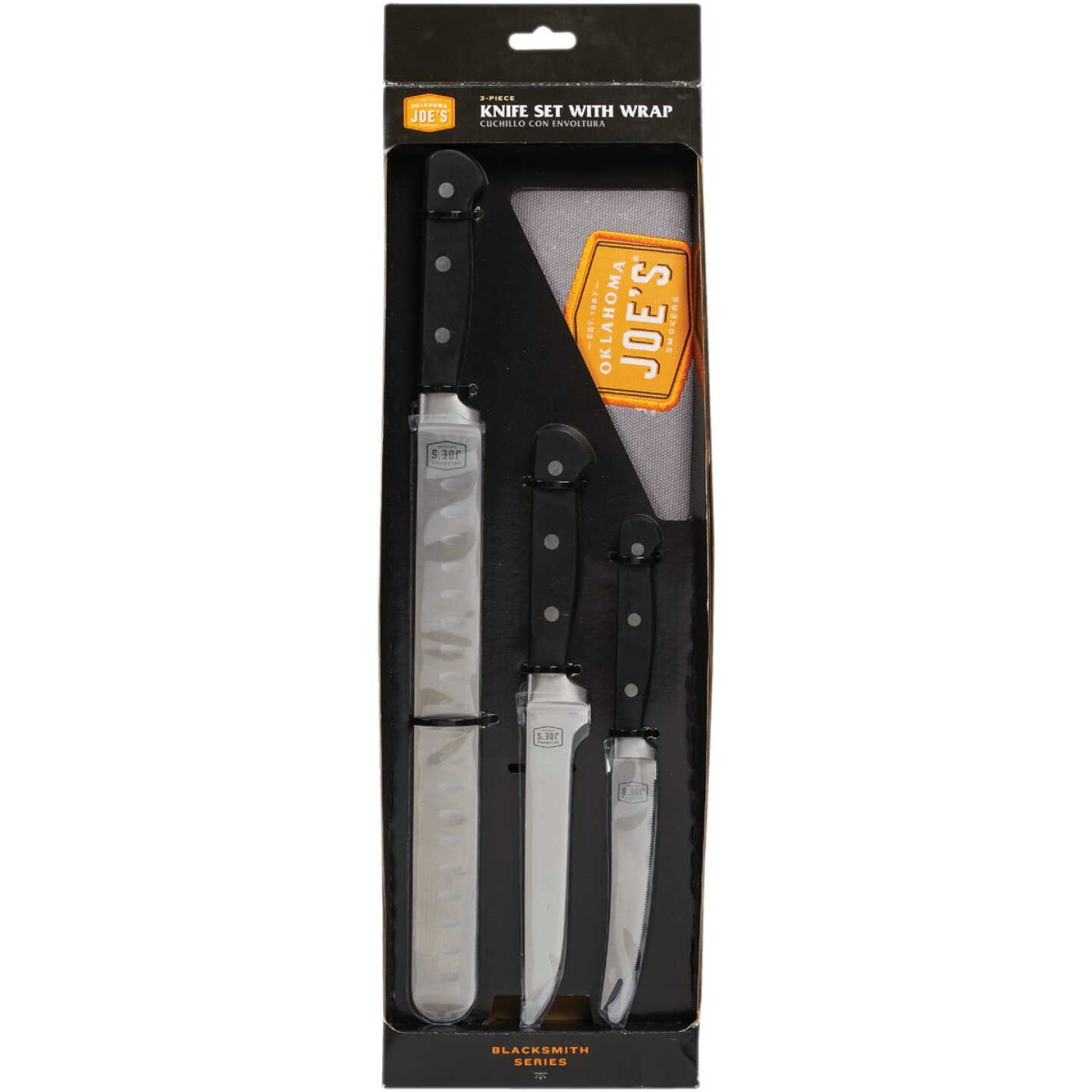 Oklahoma Joe's Blacksmith Stainless Steel 3-Piece BBQ Knife Set & Case Image 2