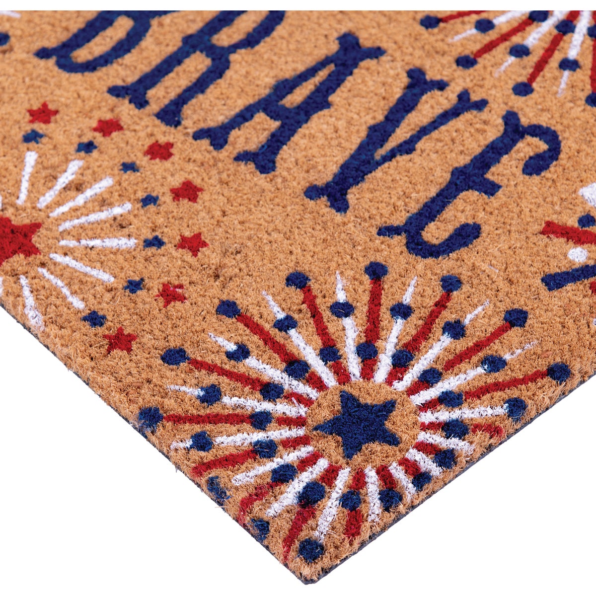 Natco Home 18 In. x 30 In. Coir Outdoor Doormat, Patriotic Fireworks Image 2