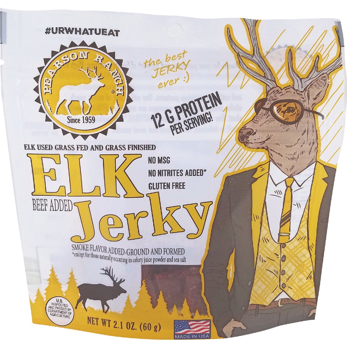 Pearson Ranch Jerky 2.1 Oz. All-Natural Elk Jerky Image 1