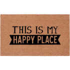 Natco Home 18 In. x 30 In. Coir Outdoor Doormat, Happy Place Image 1