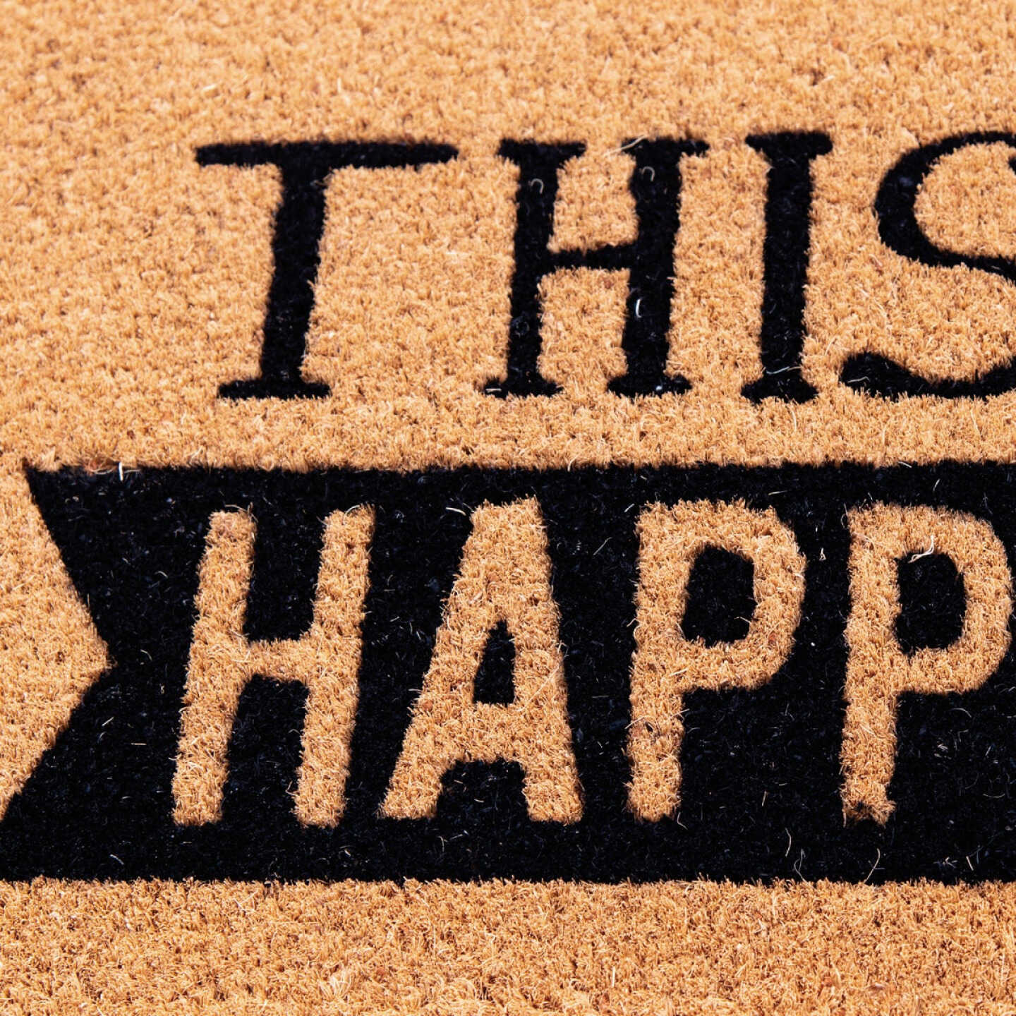 Natco Home 18 In. x 30 In. Coir Outdoor Doormat, Happy Place Image 2