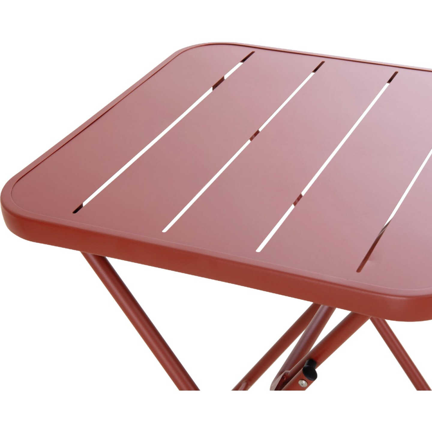 Sunjoy 24 In. Square Heavy-Duty Brick Steel Folding Table Image 4