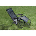 Outdoor Expressions Zero Gravity Deluxe Relaxer Gray Padded Chair with Cup Holder Image 5