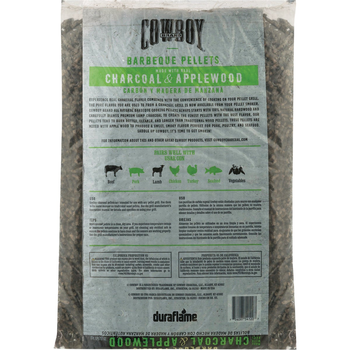Cowboy 20 Lb. Charcoal & Apple Barbeque Pellets Image 2