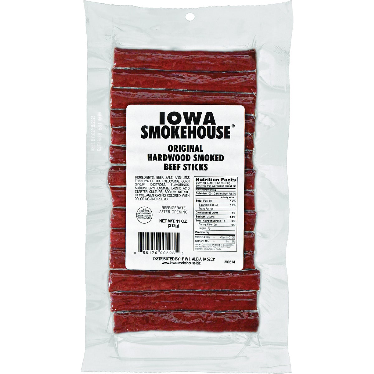 Iowa Smokehouse 11 Oz. Original Smoked Meat Sticks Jerky