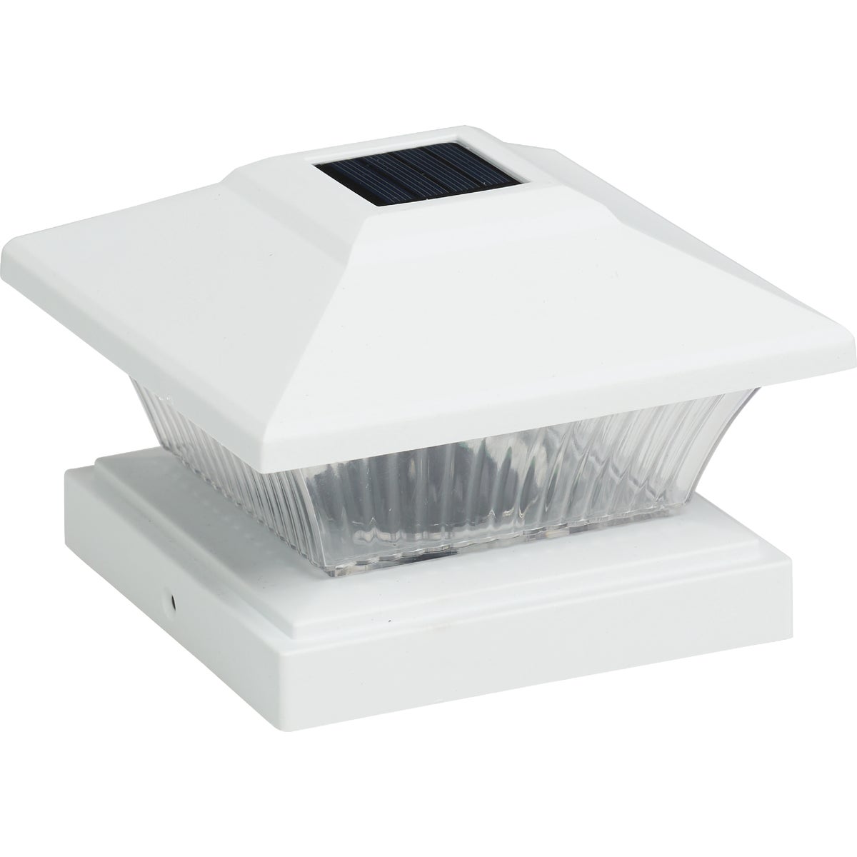 White Solar LED Light Post Cap