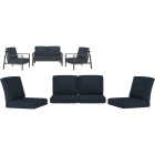 Northcape International Rockton Navy Polyester Loveseat Chat Set Cushion Set Image 2
