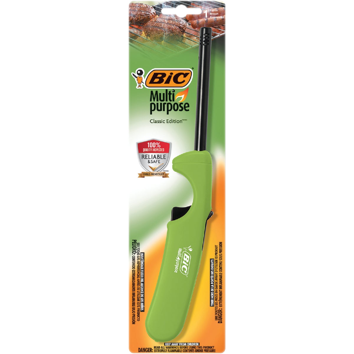 Bic Nonrefillable Straight Stem Utility Butane Lighter