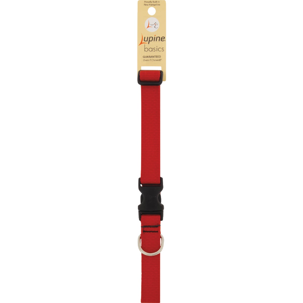 Lupine 1 In. Traditional Solid Red 16 to 28 In. Adjustable Collar