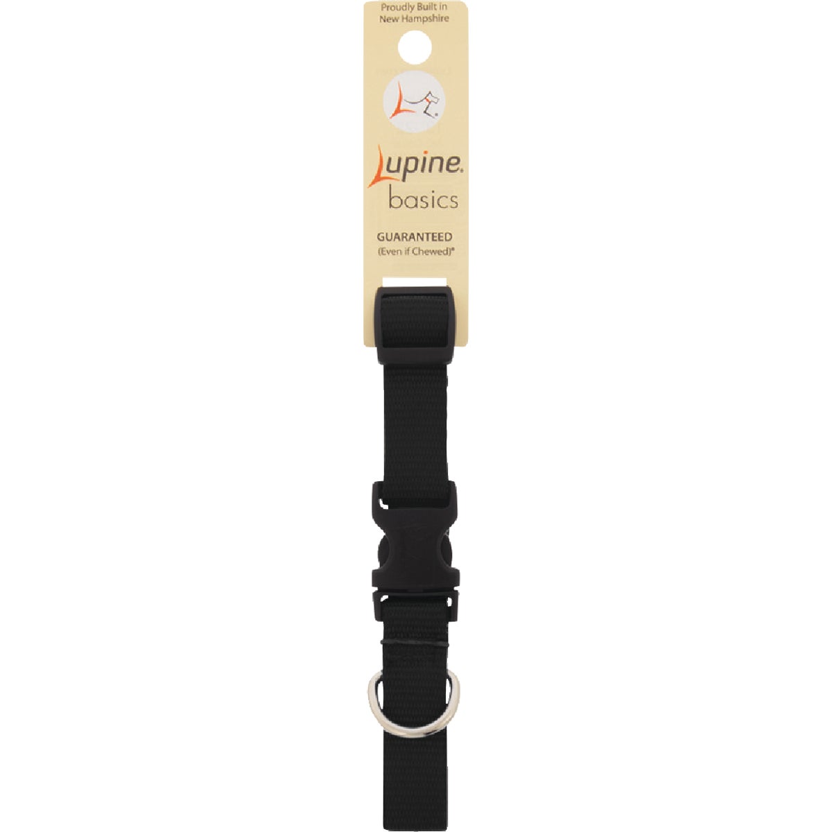 Lupine 3/4 In. Traditional Solid Black 9 to 14 In. Adjustable Collar