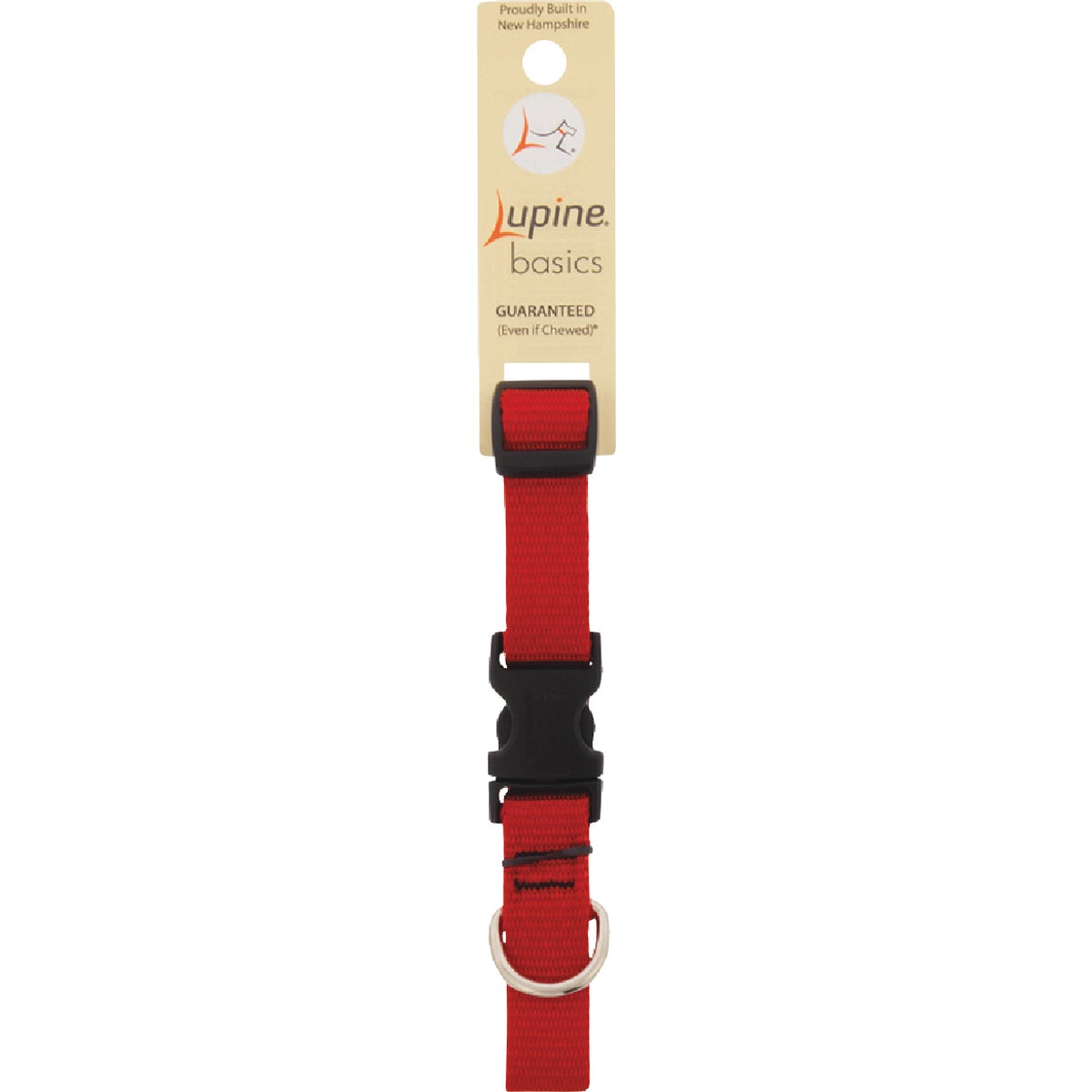 Lupine 3/4 In. Traditional Solid Red 9 to 14 In. Adjustable Collar