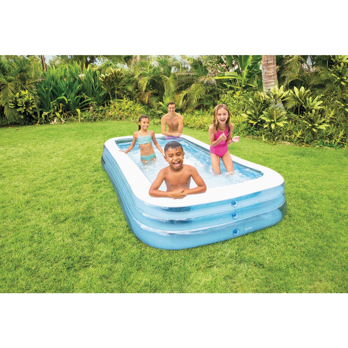 Intex 72 In. W. x 22 In. D. Blue Vinyl Family Inflatable Swimming Pool Image 2