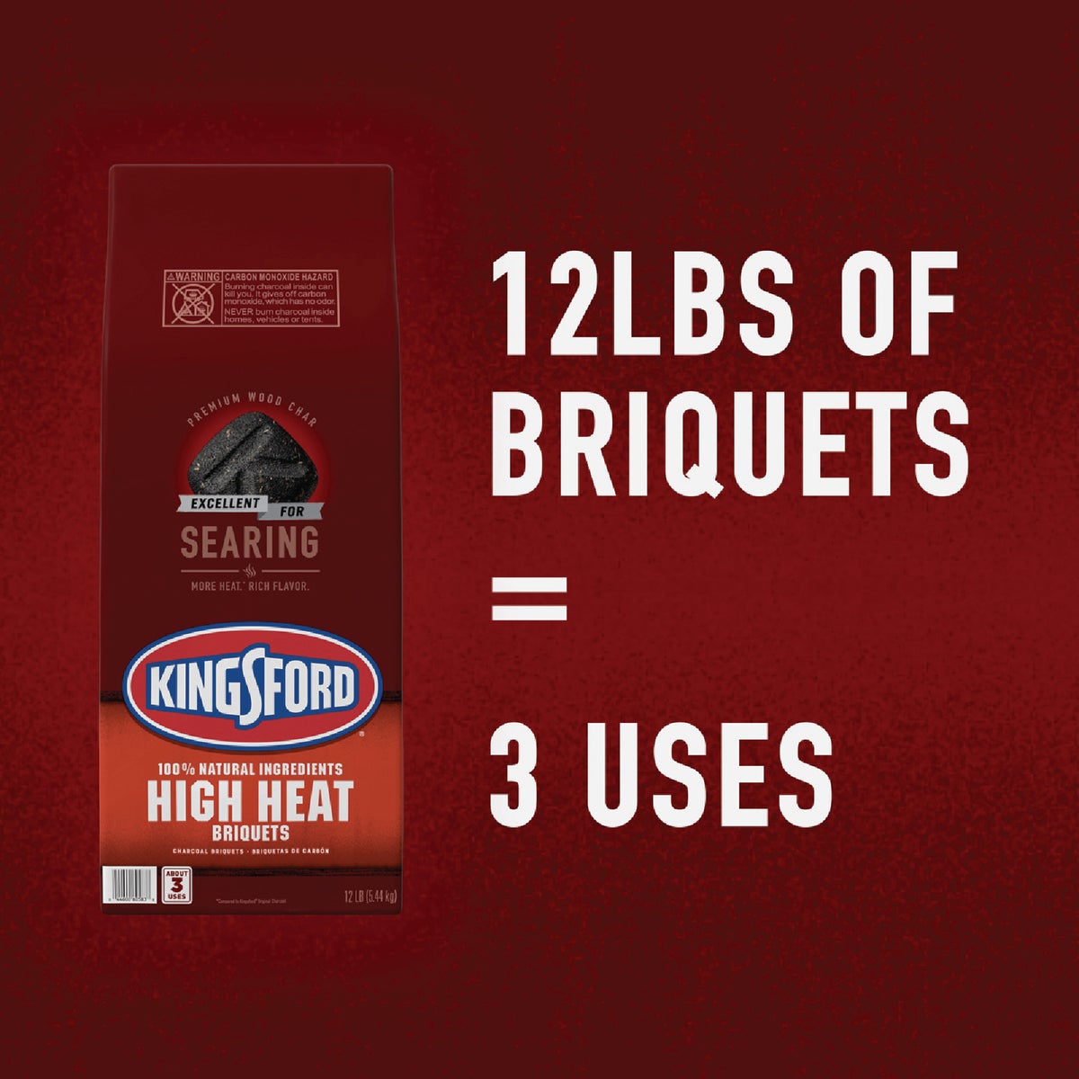 Kingsford High Heat 12 Lb. Charcoal Briquets Image 5