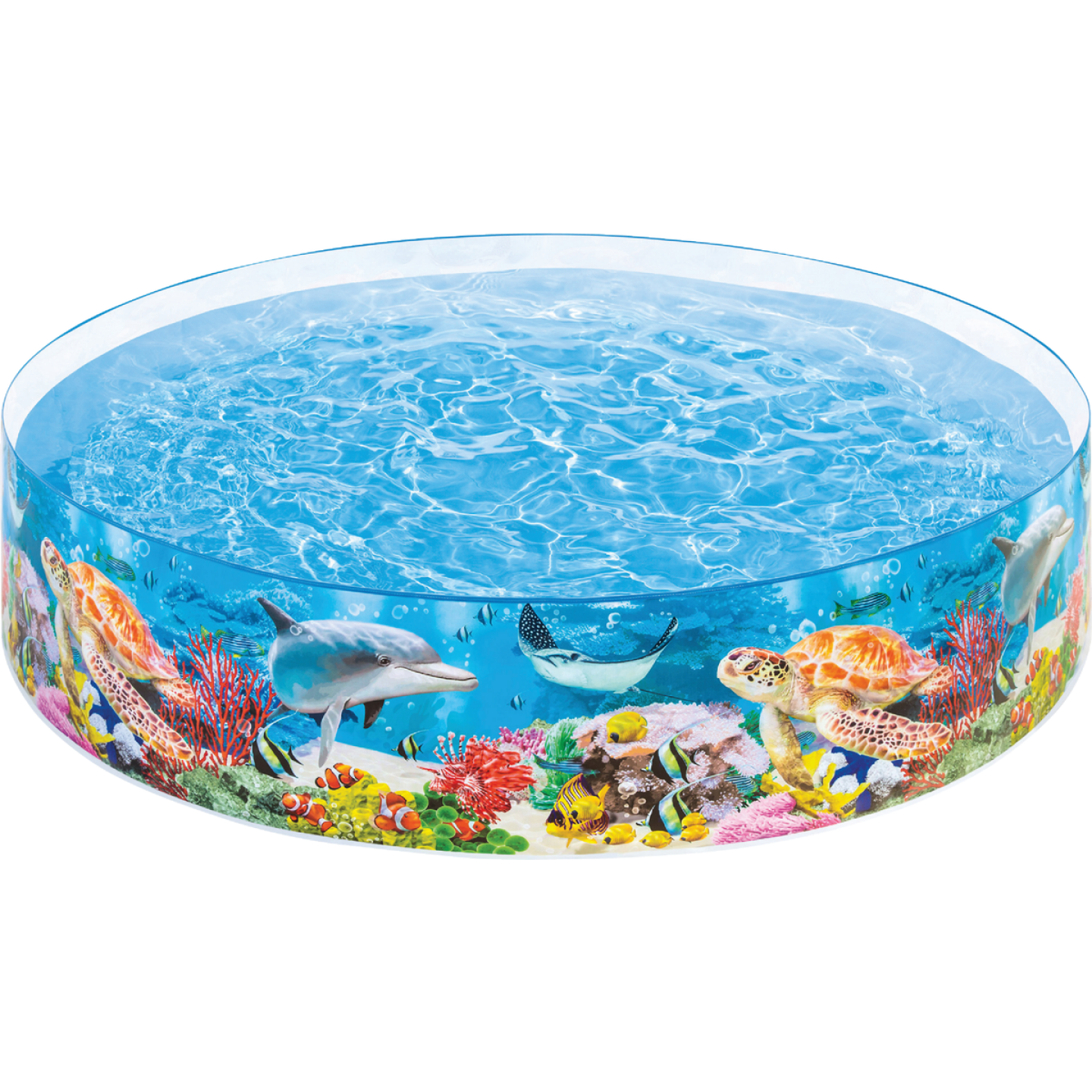 Intex 18 In. D. x 8 Ft. Dia. Polyethylene Deep Blue Sea Snapset Pool Image 3