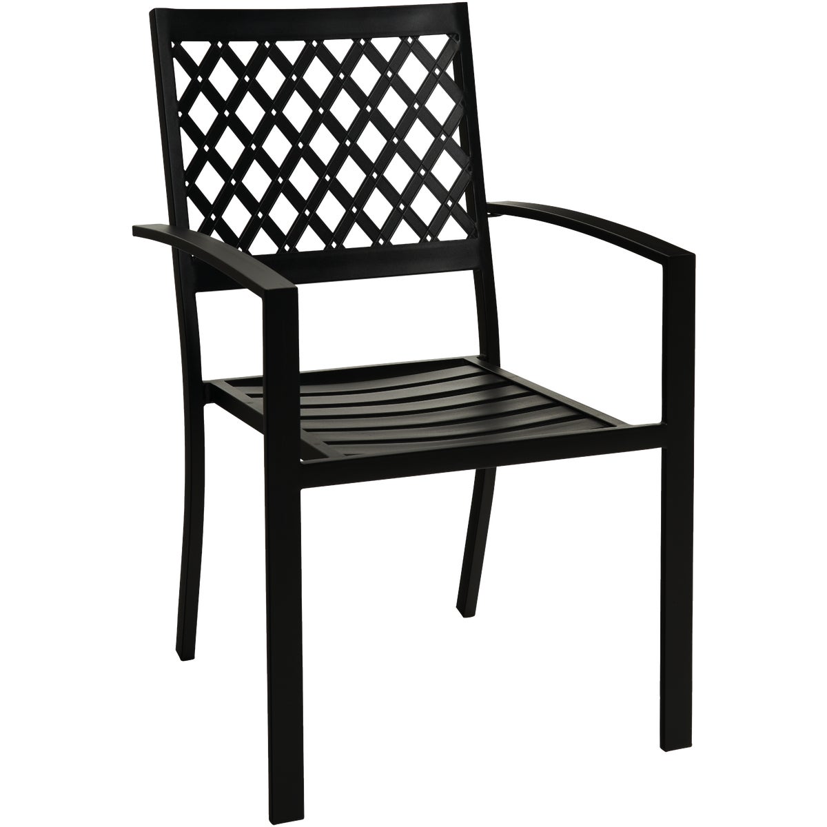 Outdoor Expressions 5-Piece Black Slat Dining Set Image 6