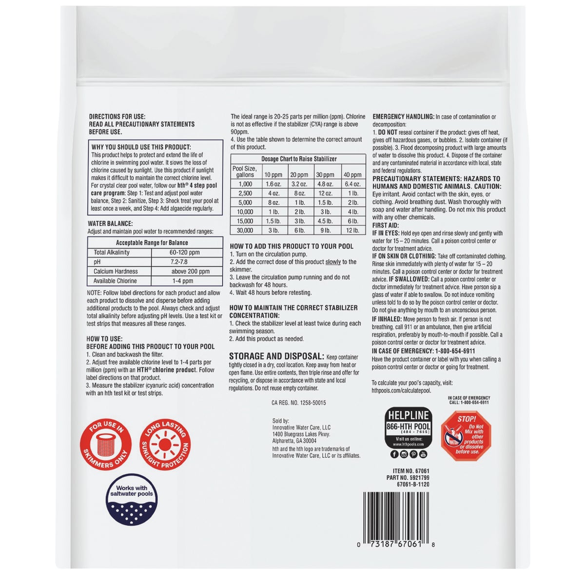 HTH Pool Care 4 Lb. Chlorine Stabilizer Granule Image 2