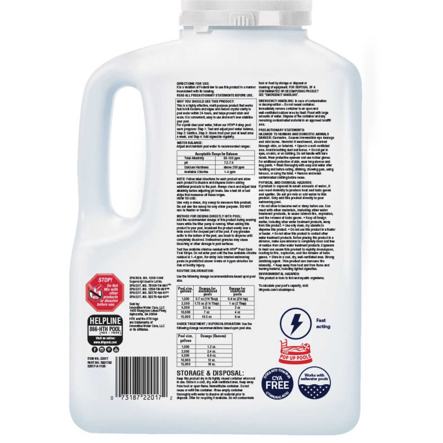 HTH Pool Care 5 Lb. Chlorine Granules Image 2