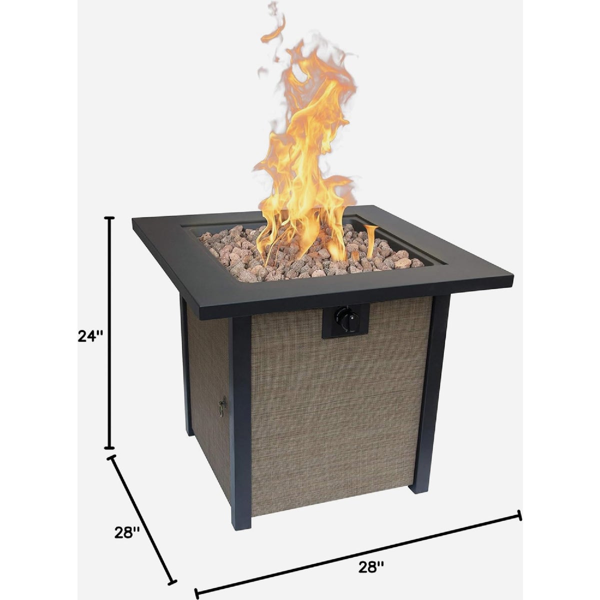 Bond Woodleaf 28 In. Square Steel Gas Fire Pit Image 2